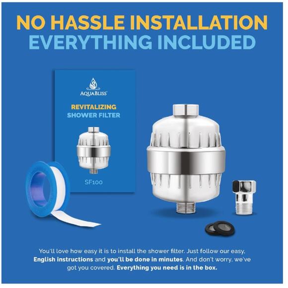 AquaBliss High Output Revitalizing Shower Filter - Reduces Dry Itchy Skin, Dandr - Picture 6 of 8